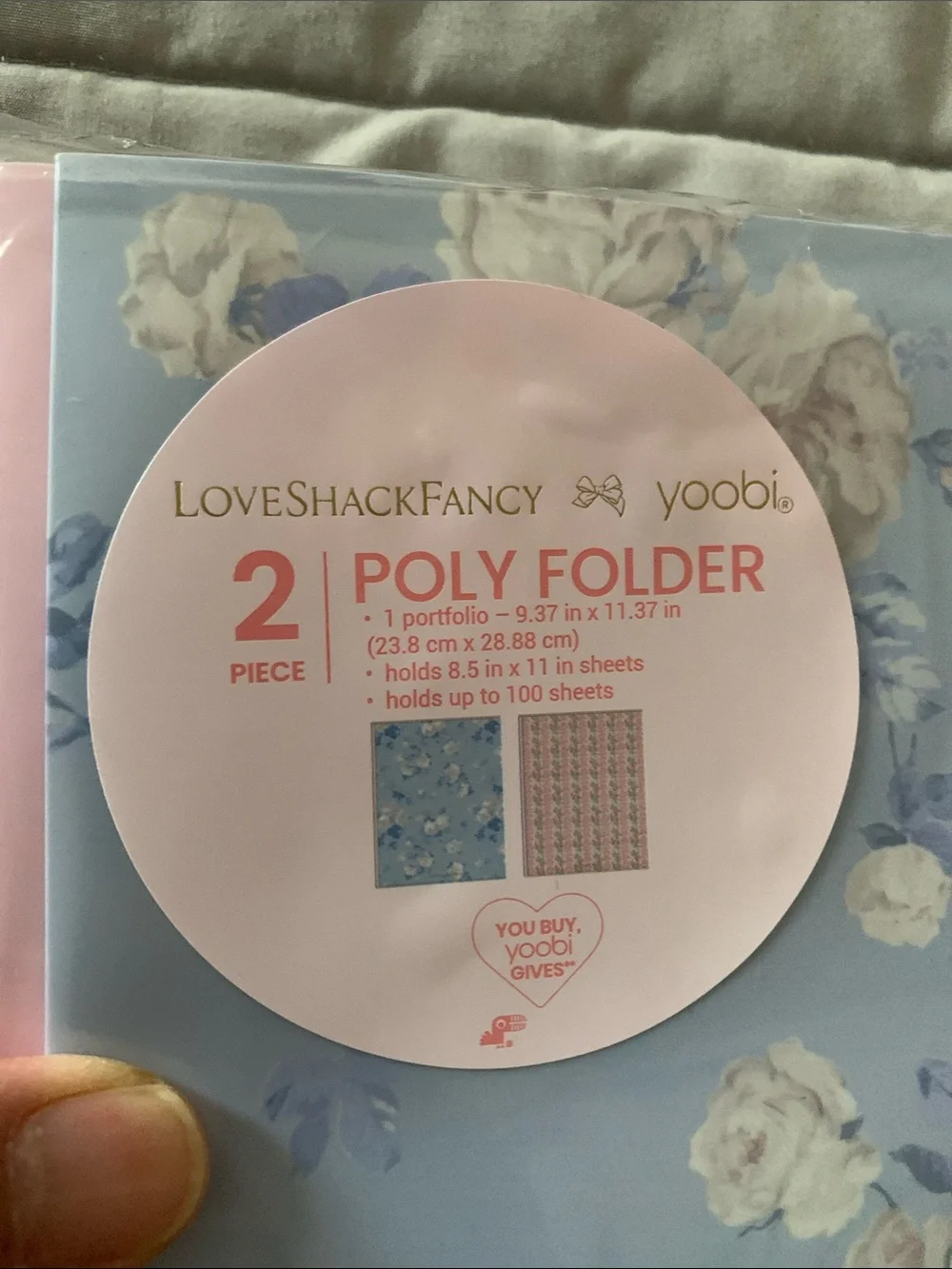 NWT LoveShackFancy x Target 2-pack poly folders